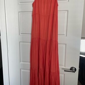 Joie Vibrant Coral Maxi Dress